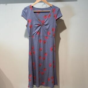 Horny Toad Blue Dress with Pink Floral Design